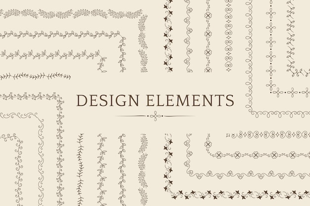 Verzameling van scheidingslijn ontwerp element vectoren