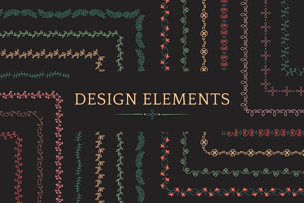 Verzameling van scheidingslijn ontwerp element vectoren