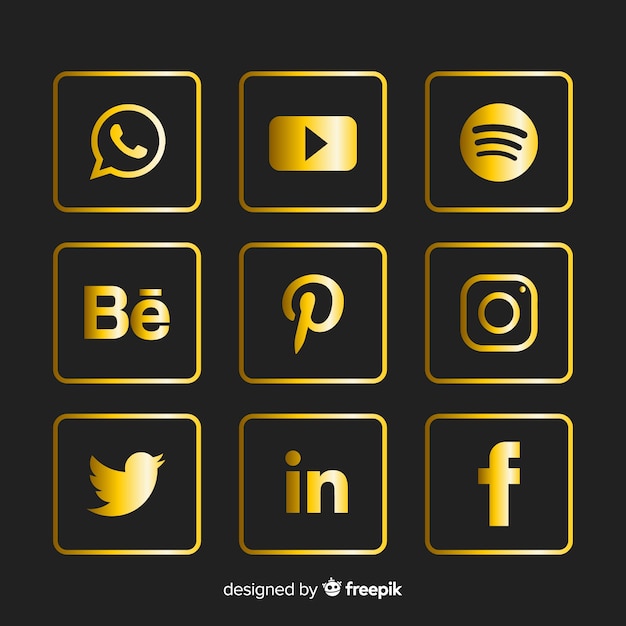 Verzameling van social media-logo's