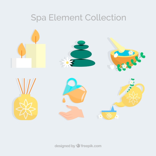 Gratis vector verzameling van spa-elementen