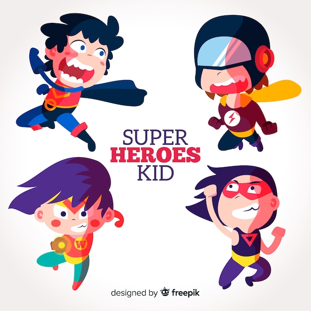 Verzameling van superheld kinderen