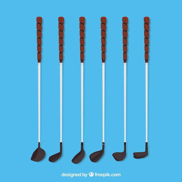 Gratis vector verzameling van verschillende golfclubs