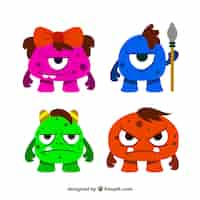 Gratis vector verzameling van verschillende monsters