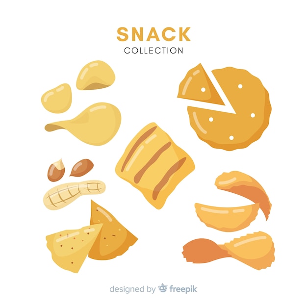 Verzameling van verschillende snacks
