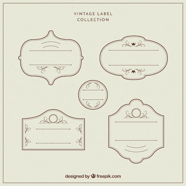 Gratis vector verzameling van vintage labels