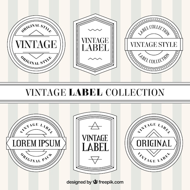 Gratis vector verzameling van vintage labels