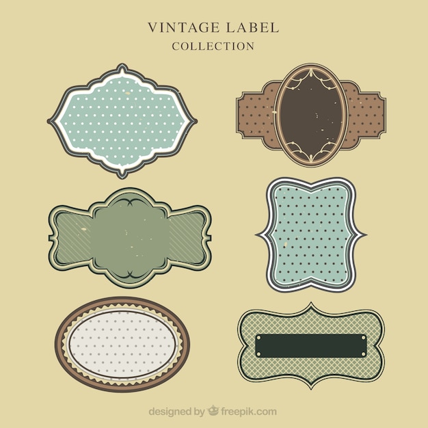 Gratis vector verzameling van vintage labels