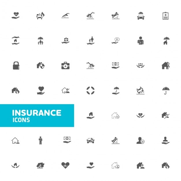 verzekering icon set
