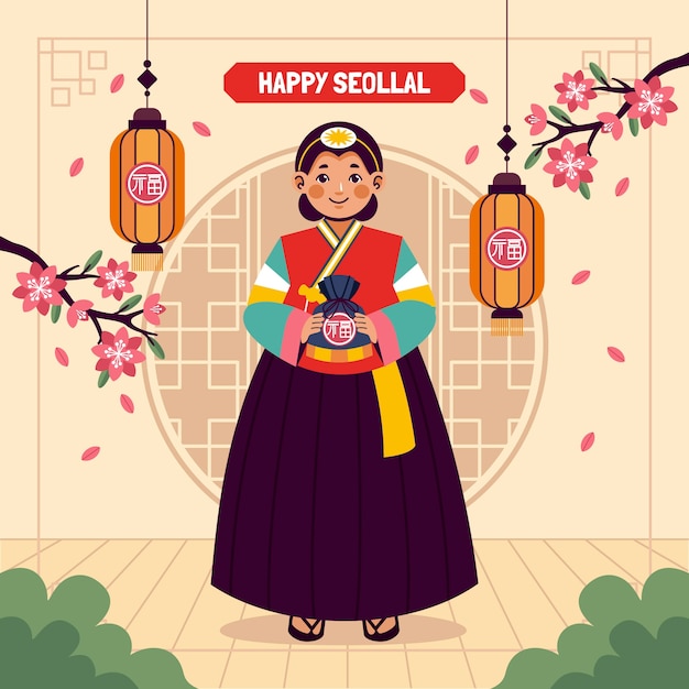 Gratis vector vet seollal illustratie