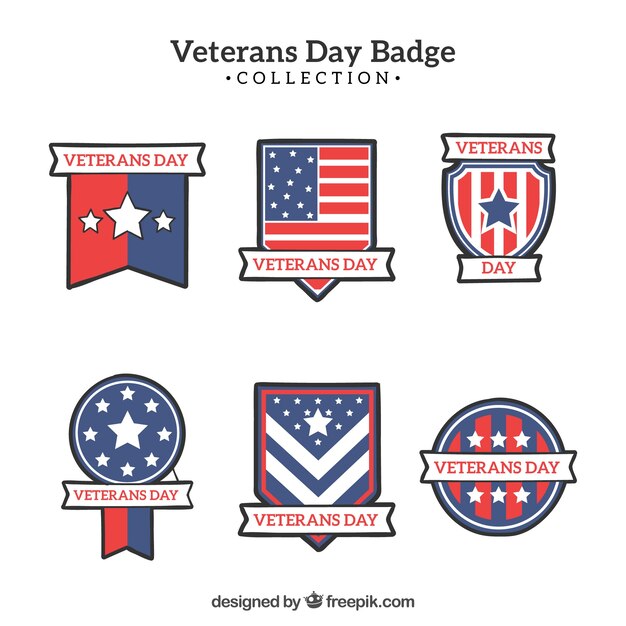 Veterans dag badge pack