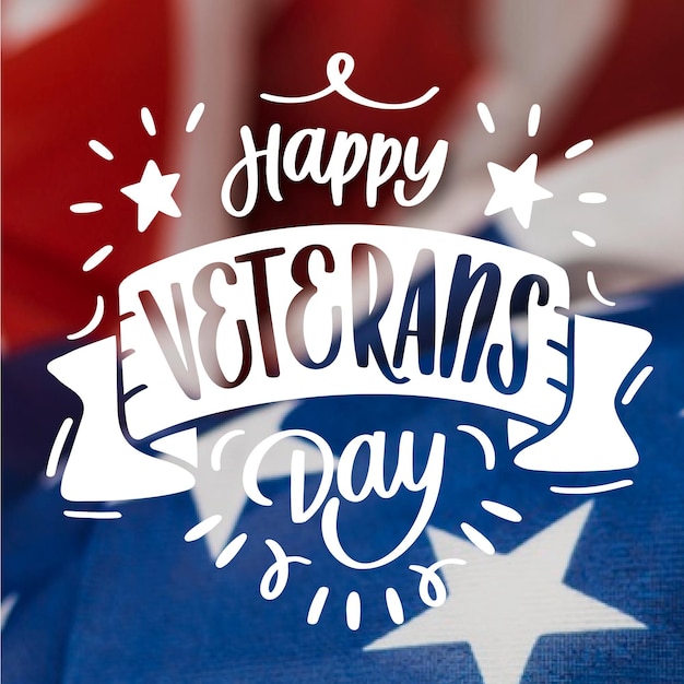 Gratis vector veterans day belettering