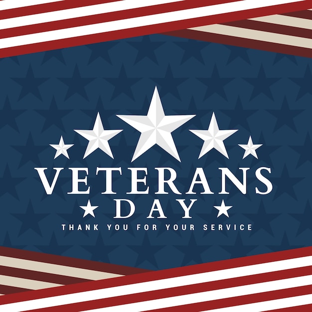 Gratis vector veterans day ontwerp