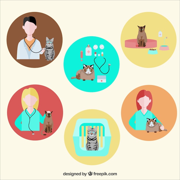 Gratis vector veterinaire pictogrammen