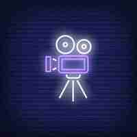 Gratis vector videocamera neonteken