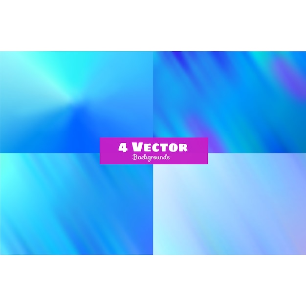 Gratis vector vier blauwe abstracte achtergrond