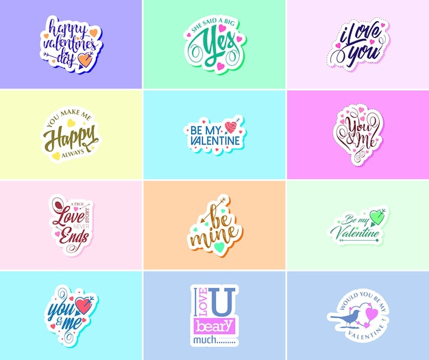 Vier de liefde met verbluffende Valentijnsdag grafische stickers