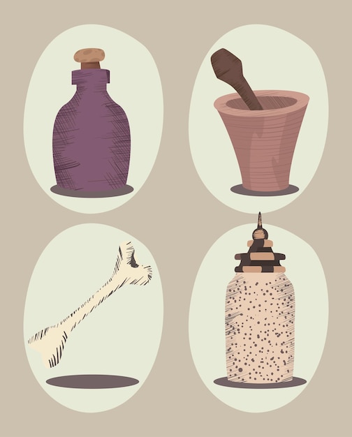 Gratis vector vier occulte items