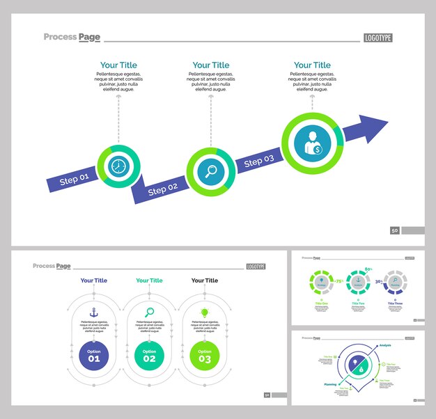 Vier Strategy Slide Templates Set