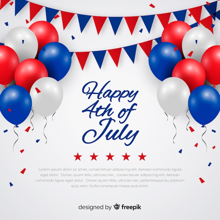 Gratis Vector vierde juli feestelijke achtergrond
