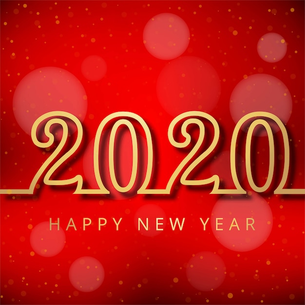 Viering kaart 2020 gelukkig nieuwjaar