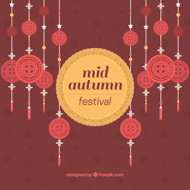 Gratis vector viering, midden herfst festival