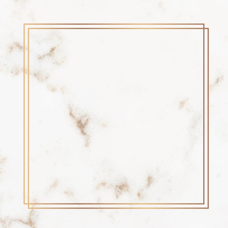 Gratis Vector vierkant gouden frame op een marmeren vector