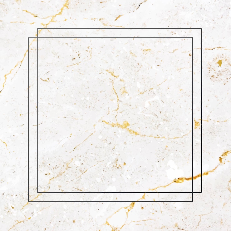 Gratis Vector vierkant zwart frame op witte marmeren achtergrond vector