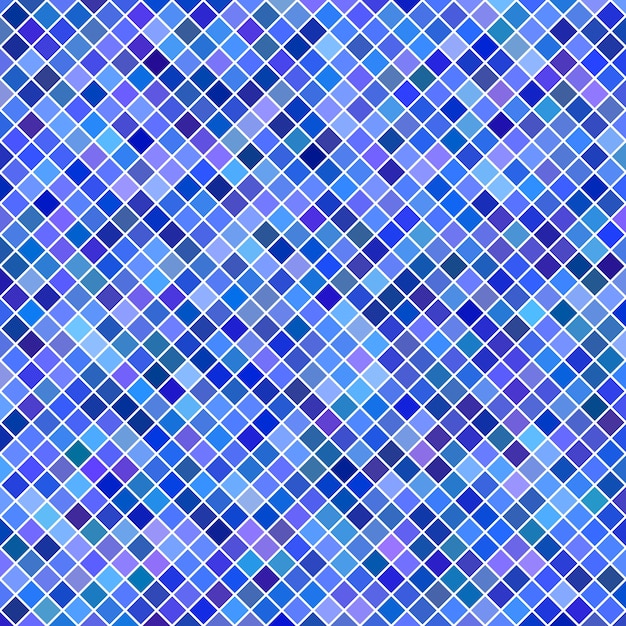 Vierkante patroon achtergrond - geometrische vectorafbeelding van diagonale vierkanten in blauwe tinten