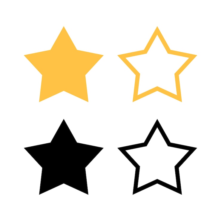 Gratis Vector viersterrenreeks