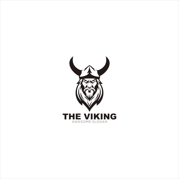 Gratis Vector viking logo mascotte e sport illustratie