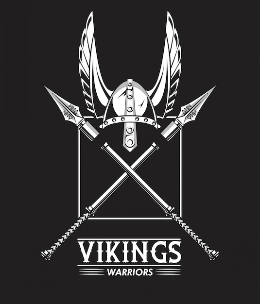 Vikingen krijgers afgedrukte t-shirt