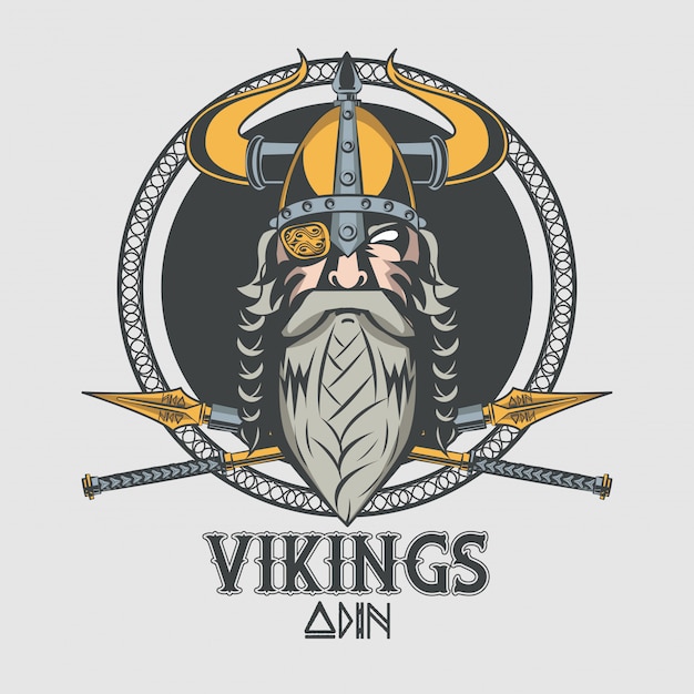 Vikingen krijgers afgedrukte t-shirt