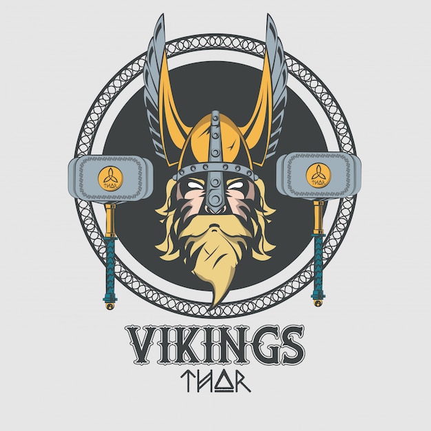 Vikingen krijgers afgedrukte t-shirt
