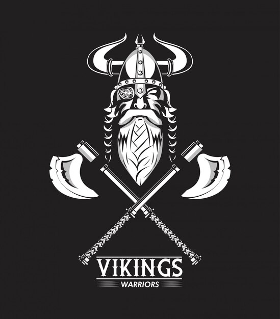 Vikingen krijgers afgedrukte t-shirt