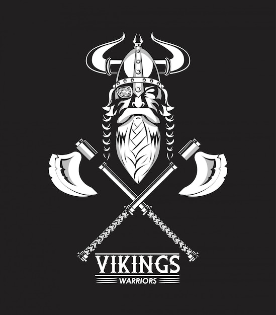 Vikingen krijgers afgedrukte t-shirt