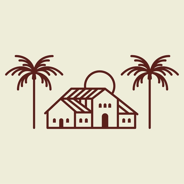 Villa logo zakelijke huisstijl illustratie