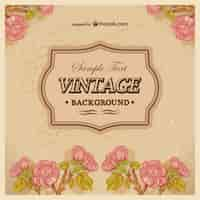 Gratis vector vintage achtergrond met rozen