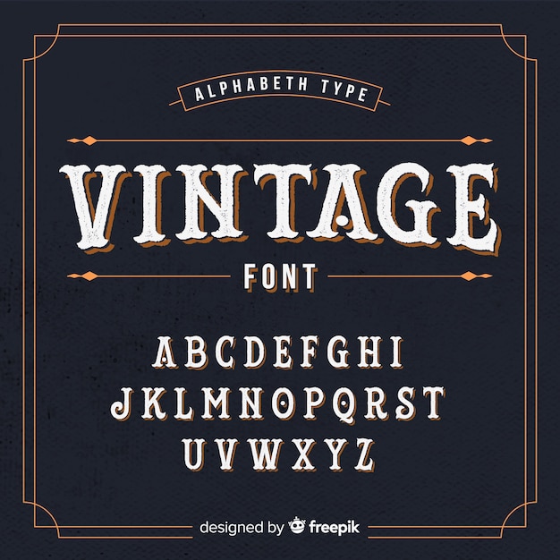 Gratis vector vintage alfabet