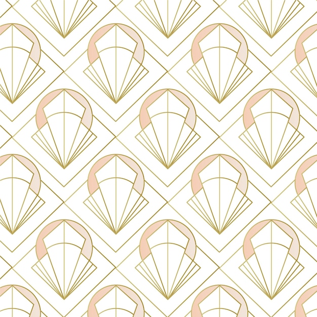 Gratis vector vintage art deco naadloos patroon