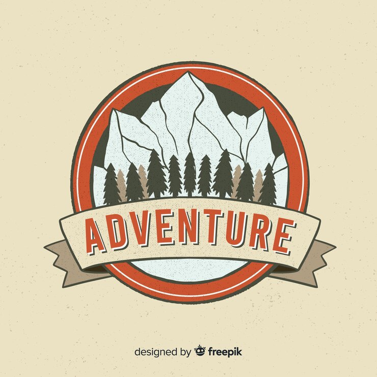 Gratis Vector vintage avonturenlogo