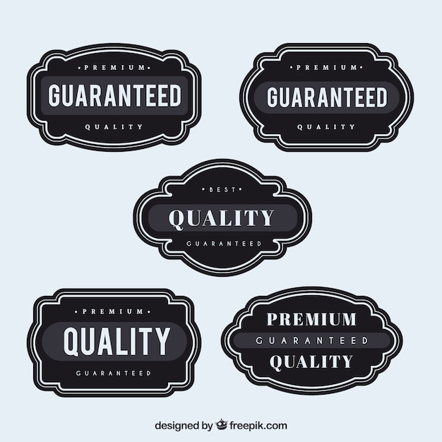 Gratis vector vintage badge collectie