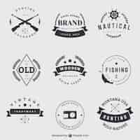 Gratis vector vintage badges pakken