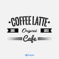 Gratis vector vintage banner van latte