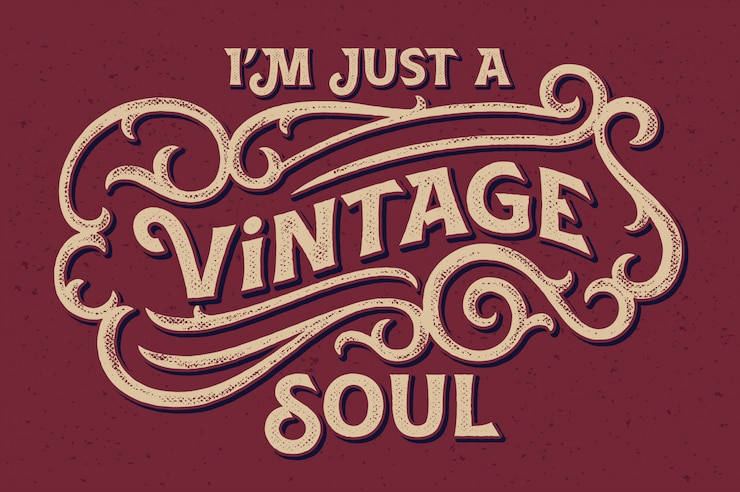 Gratis Vector vintage belettering poster