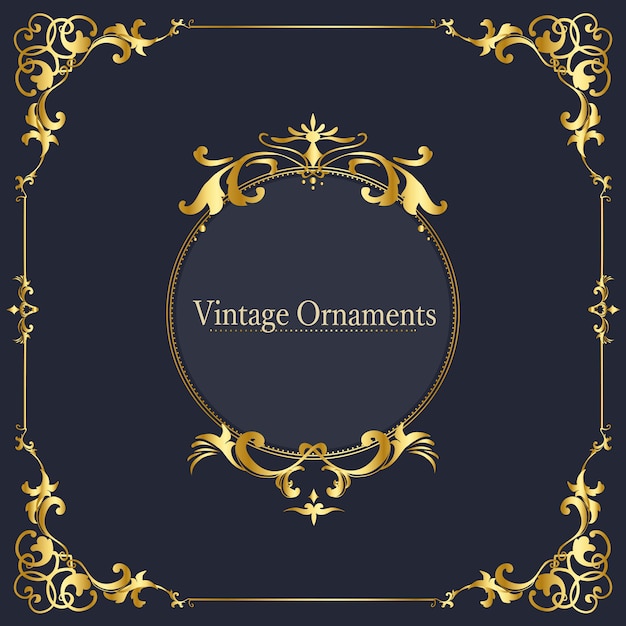 Vintage bloeien ornament frame vector