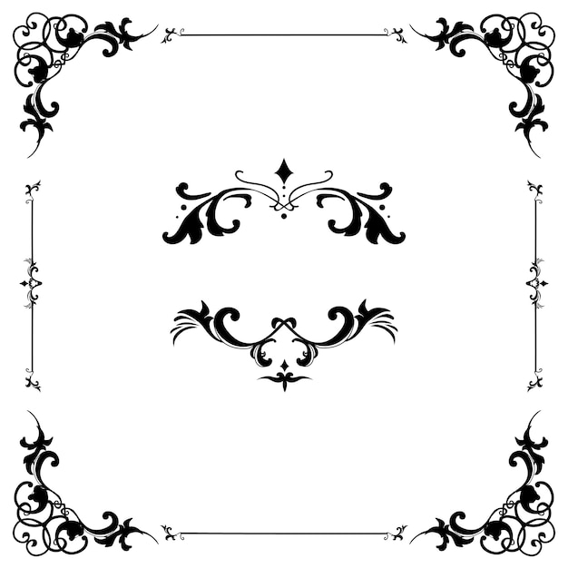 Vintage bloeien ornament frame vector