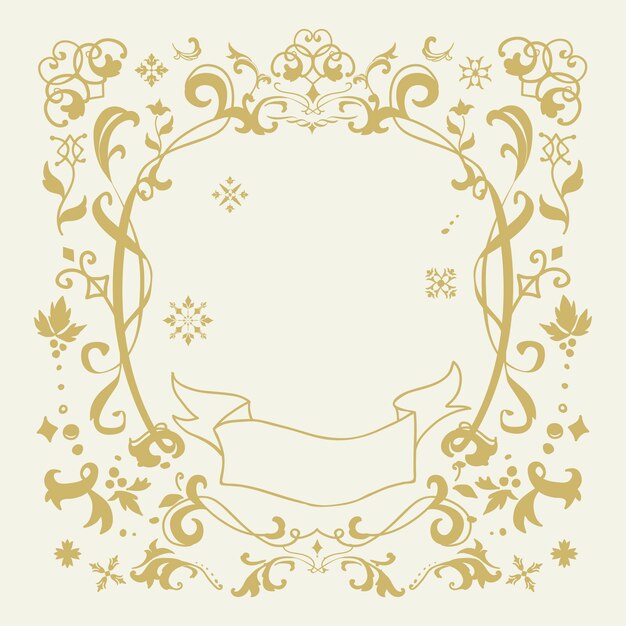 Vintage bloeien ornament frame vector