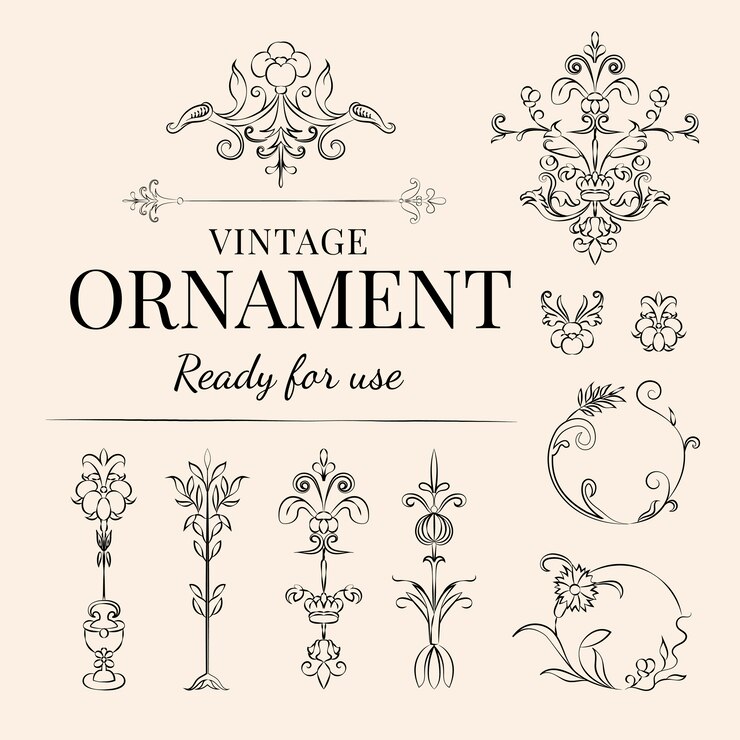 Gratis Vector vintage bloeien ornament illustratie