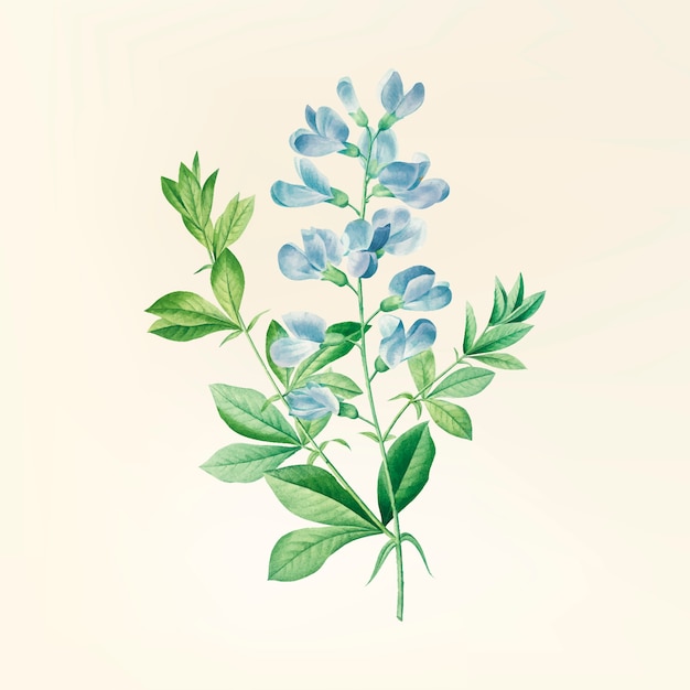 Gratis vector vintage bloem illustratie