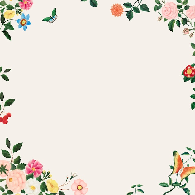 Vintage bloemen frame illustratie